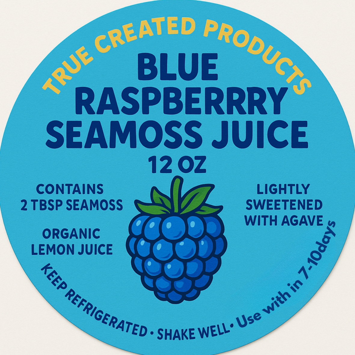 Blue Raspberry Lemon Seamoss Juice – True Created Products